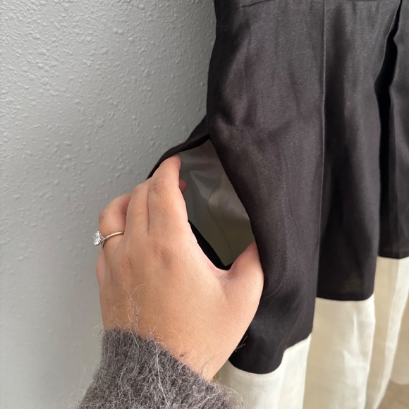 Kate Spade Gayle Black & Ivory Wide Stripe Sleeveless Fit & Flare Dress - Picture 5 of 9